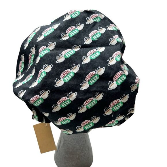 Scrub Cap Bouffant Style Elastic Back Friends Central Perk Handmade - Picture 4 of 5